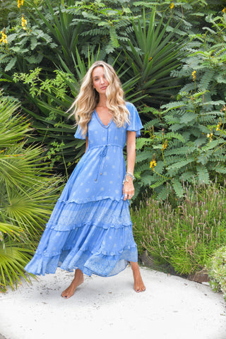Jaase - Azure Sky Print - Lolana Maxi