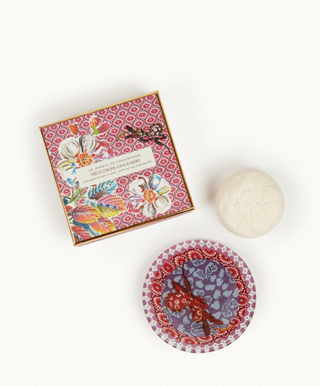 Fragonard Heliotrope Gingembre Soap & Dish - Aviva Parfumerie