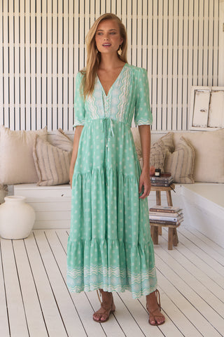 Tessa Maxi Dress Sea Foam - Aviva Parfumerie