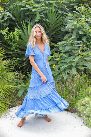 Jaase - Azure Sky Print - Lolana Maxi