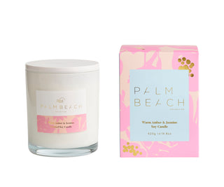 Warm Amber & Jasmine 420g Standard Candle - Aviva Parfumerie