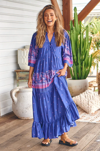 JAZMIN MAXI DRESS - CELESTIAL - Aviva Parfumerie