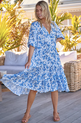 Monday - Prairie Blue Midi Dress