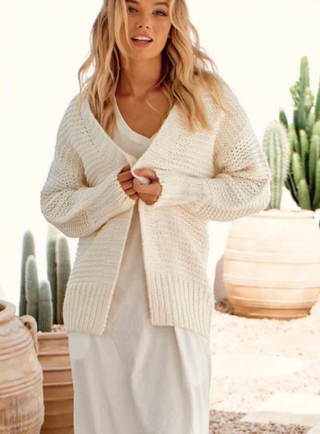 BARRENJOEY KNIT CARDIGAN - IVORY - Aviva Parfumerie