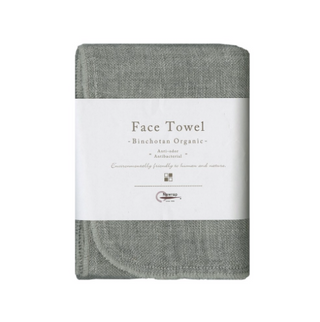 NAWRAP BINCHOTAN ORGANIC FACE WASHER - GREY - Aviva Parfumerie